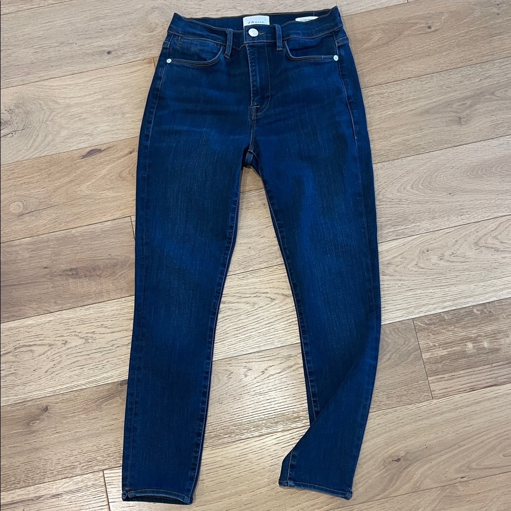 FRAME Le High Skinny Mahjesty Women's Dark Blue Stretch Skinny Jeans